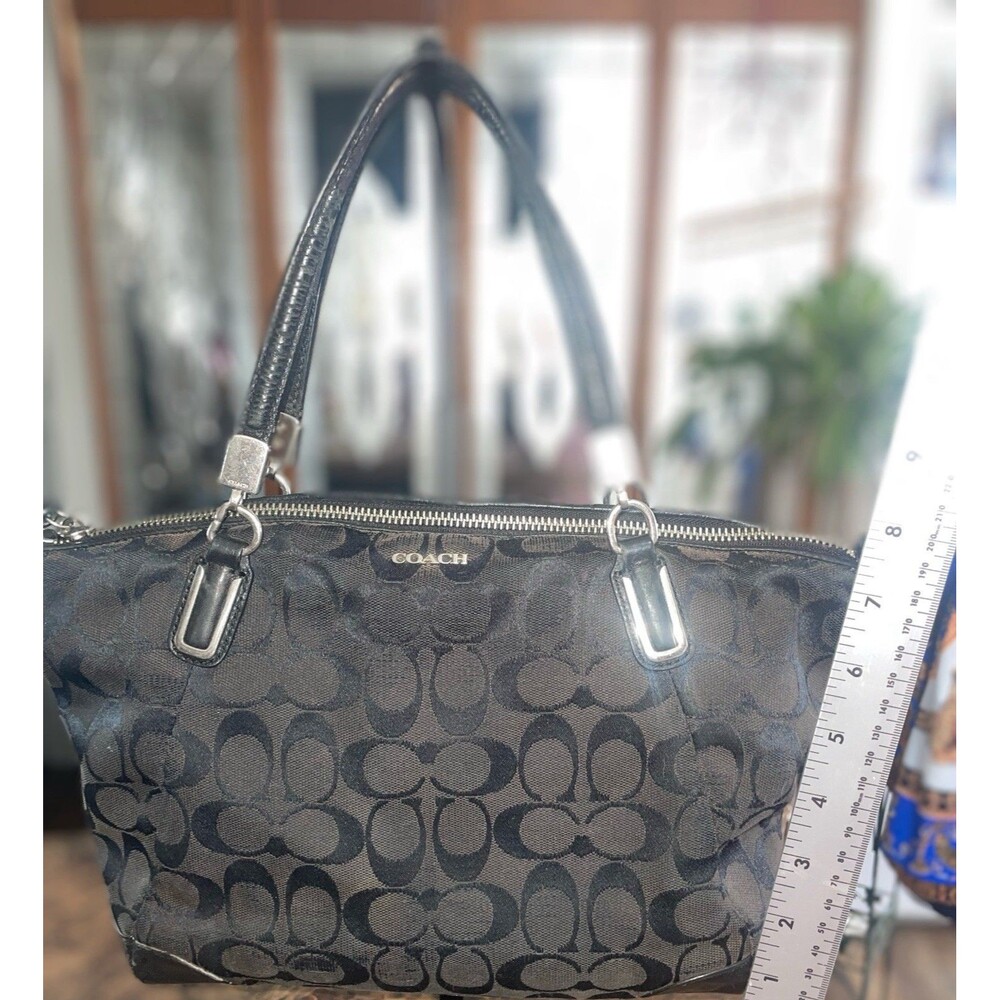 Coach Kelsey Satchel signature black smoke canvas And Wallet Project Bag’s - Picture 3 of 16
